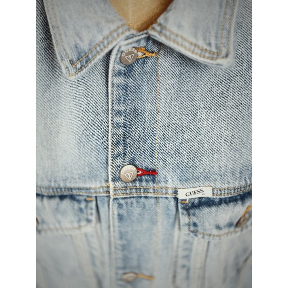 Vintage 90's GUESS Jeans Denim Jacket UNISEX LARGE #0099 - Picture 7 of 12